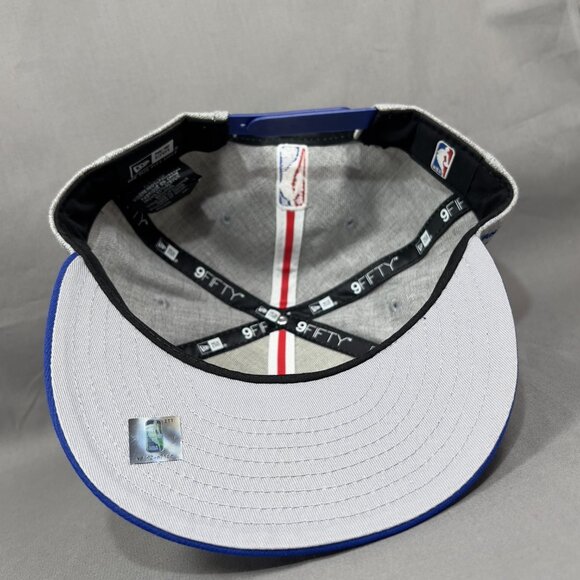 Philadelphia 76ers NBA Snapback Hat New Era 950 Draft Gray Philly Sixers Mens - Picture 12 of 14